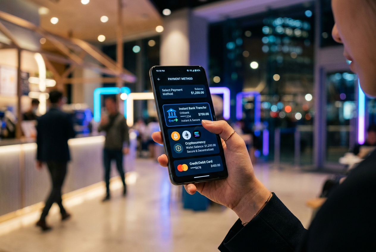 A smartphone displaying a secure payment gateway for online casinos.